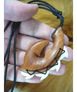 #B-25-A WOOD Maori style, Fish HOOK Tiger shark tooth teeth PENDANT Neck... - $502.10 MXN