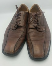 ECCO Men’s Size EU 44 US 10-10.5 Shoes Oxford Lace Up Dress Shoes Brown Leather - £22.34 GBP