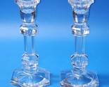 Imperial Crystal HEAVY Lead Crystal 7¼” Tapered Candle Holders - Pair Of 2 - £27.23 GBP