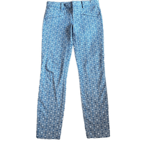Gap Women&#39;s 00 Blue Abstract Print Skinny Flat Front Cropped Pants - $14.01