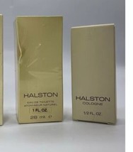 Halston Designer Cologne Eau de Toilette Lot-2 Piece Set Vintage Perfume... - $34.75