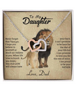 To My Daughter Necklace from Dad - Never forget that I love You, Lion Ne... - $27.95+