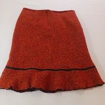 Firuze San Francisco Women's Back Zipper Orange Skirt Size 12 Made In USA image 9