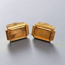 Vintage Gold Tone Rectangular Cufflinks – Mid Century Men’s Formal Jewelry - $164.69 MXN