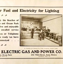 1910 United Electric Gas &amp; Power Advertisement Ocean Park Cali Utility E88F - €21,31 EUR