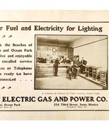 1910 United Electric Gas &amp; Power Advertisement Ocean Park Cali Utility E88F - €21,44 EUR