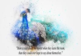 Peacock Talk Gossip Egotist Ego Novelty Poster With Quotation Quality Print - £5.42 GBP+