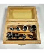 8 Piece Wood Plug Cutter Set In Wooden Case EUC - £21.59 GBP