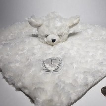 Blankets &amp; Beyond White Sleeping Lamb Lovey Christening Blanket 14&quot; Holy... - £11.95 GBP