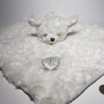 Blankets &amp; Beyond White Sleeping Lamb Lovey Christening Blanket 14&quot; Holy... - £11.23 GBP