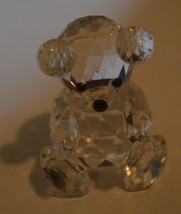 Vintage Swarovski Crystal Teddy Bear Figurine Black Eyes & Nose 2”T - $49.99