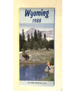 Vintage 1988 Wyoming Official State Highway Department Road Map - $15.90 CAD