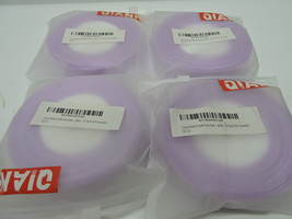 (Lot of 4) Qianf 1 inch Double Face Satin No Fading Ribbon 25 Yards Lavender - £26.87 GBP