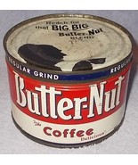 Butter-Nut 1 LB Coffee Key Wind Tin with Lid - £7.90 GBP