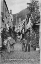 Clovelly Devon England~High Street Below New INN-1930s Sunshine Photo Postcard - £6.41 GBP