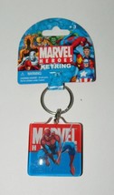 Marvel Comics Spider-Man Swinging on His Web Lucite Key Ring Keychain NE... - $4.95