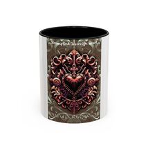 Steampunk Filigree Heart Mug Baroque Swords Anchor Emblem 11oz or 15oz - $16.70+