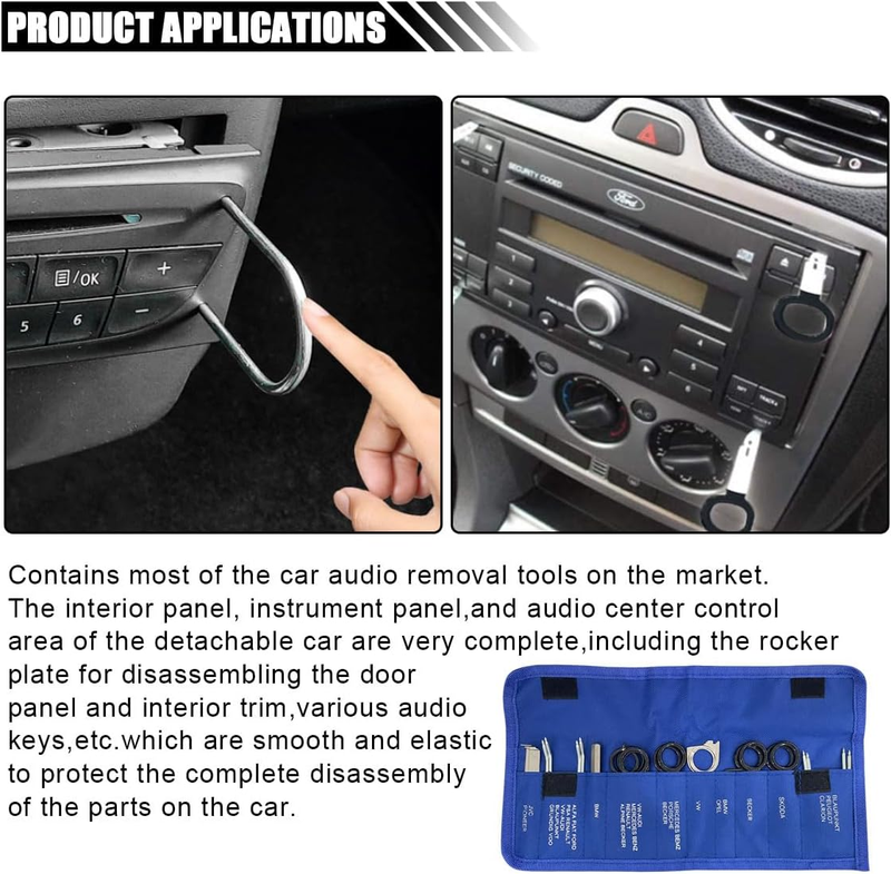 20PCS Car Radio Removal Tool Kit, Professional Tooling Car Audio Stereo CD Playe Item image 5