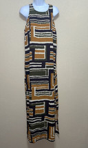 Lush Multicolor Round Neck Sleeveless Sheath Long Dress Size L New - £66.56 GBP