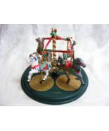 Vintage 1989 Hallmark Plastic Carousel Decoration Ornaments Christmas 4-c - €33,76 EUR