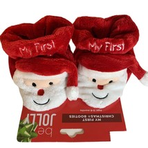Christmas House Slippers Shoes Baby 0 - 6 Month Santa My First Christmas... - $7.84