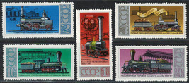 Russia Ussr Cccp 1978 Vf Mnh Stamps Set Scott # 4657-61 &quot; Locomotives &quot; - £2.45 GBP