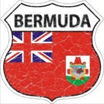 Bermuda Flag Highway Shield Novelty Metal Magnet HSM-189 - £11.72 GBP