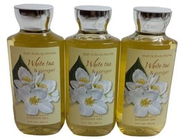 3X Bath and Body Works White Tea &amp; Ginger Shower Gel 10 Oz. Each - £28.37 GBP