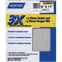 Saint-Gobain Abrasives Inc Norton 11 in. L x 9 in. W 100 Grit Aluminum Oxide San - £34.12 GBP