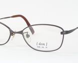 Vintage DUN-43 Gunmetal Brown Einzigartig Selten Brille Titan-P 51-18-140 - $175.21