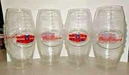 4 Super bowl XLIV football shape Budweiser beer drink glasses - £13.43 GBP