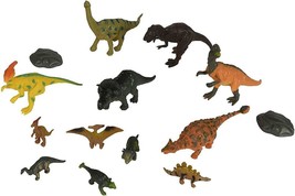Dino World 21 Pieces Dinosaurs Triceratops &amp; Parasaurolophus Toy Kids Play - £8.74 GBP
