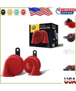Ultimate 12V Twin Trumpet Horn Kit - Reliable High/Low Tone, Durable Red... - $81.11 CAD