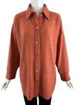 Nally &amp; Millie brushed collar buttoned top in Carrot - size L/XL - £47.66 GBP