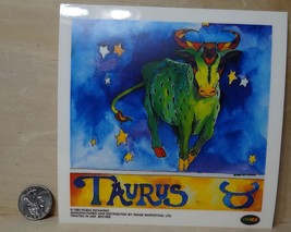 &quot; Taurus &quot; Zodiac Sign By Robin Richards Nylon Sticker Peel Off &amp; Stick Vintage - £3.67 GBP