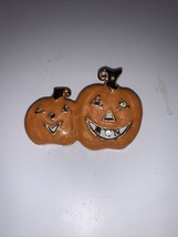 Halloween Jack O Lantern Pumpkin Brooch Broach Pin Jewels Holidays  LG C7 - £11.87 GBP