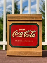 Vintage Coca Cola Delicious Refreshing Wooden Crate Cabinet Box Curio Sh... - £47.36 GBP