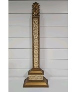 1976 HOMCO Gold HOLLYWOOD REGENCY Floral ACANTHUS SCROLL Wall POCKET PLA... - $740.37 MXN