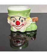 Vintage Head Vase Clown Planter Creepy Joker Decor MCM Kitsch Japan Lepr... - $28.78