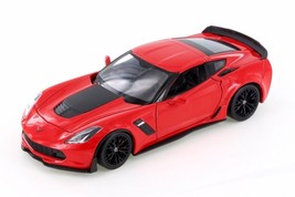 2017 Chevrolet Corvette Z06 1/24 Scale Diecast Metal Model - RED - $29.69