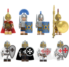 8Pcs Roman Soldier Spartan Warrior Knights Templar Minifigure Building B... - $430.99 MXN