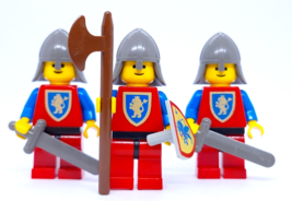 Lego Vintage Castle/Knights lot x3 Lion Knights Crusaders cas112 6081 - £17.94 GBP