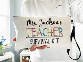 Teacher Survival Kit, Teacher Appreciation Gift, Pencil Pouch, School Gift, Pers - £12.63 GBP