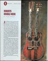John Roberts 1980 Nicaraguan Wood Double-Neck Guitar 1998 history articl... - $4.23
