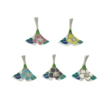 Asian Chopstick Rests Set of 5 Porcelain Enamel Pretty Floral  Fish Tail... - $19.99