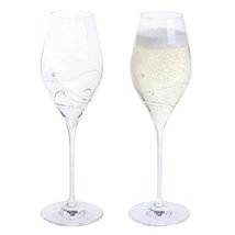 Dartington Personalised Glitz Pair of Prosecco Glasses Flutes with Crystals - Ad - £54.39 GBP