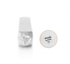 Metal Stamping MADE WITH LOVE Steel Punch ImpressArt Tools 4mm Words - £16.52 GBP