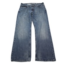 Nautica Jeans Mens 33 Blue Bootcut Mid Rise Cotton Pocket Button Zip Denim Pants - £23.65 GBP