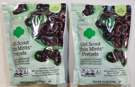 Girl Scout Thin Mints Pretzels Double Dipped Real Dark Chocolate 7.5 oz ... - £14.41 GBP