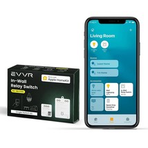 EVVR Smart in-Wall Relay Switch with Remote Control for Apple Home HomeKit Cert - £34.55 GBP